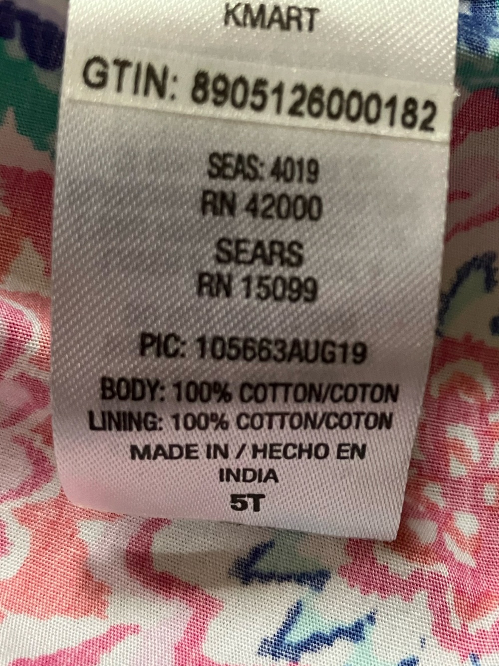 Basic Editions Girls Floral Sundress Size 5T Pink Ruffle Sleeveless Summer Dress - Picture 4 of 5